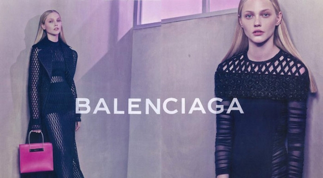 Саша Пивоварова в весенне-летней кампании Balenciaga