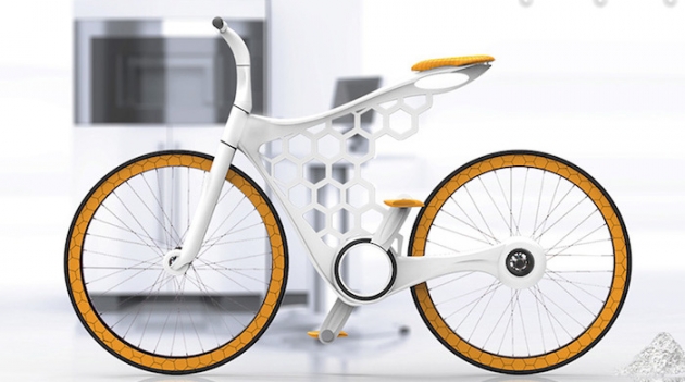 Напечатанный на 3D-принтере концепт велосипеда Luna