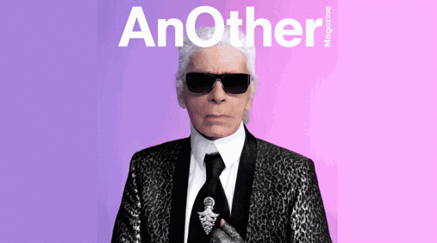 Голографический Карл Лагерфельд на обложке журнала AnOther