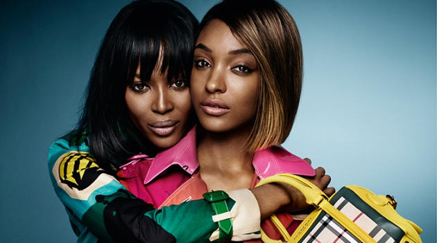 Наоми Кэмпбелл и Джордан Данн в весенней кампании Burberry