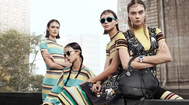 Кара Делевинь в новой рекламной кампании DKNY