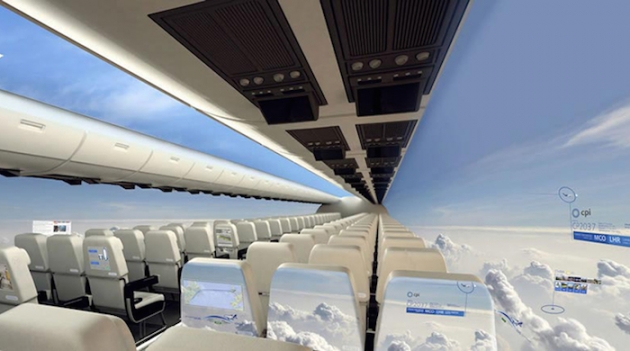 Иллюминаторы в самолетах заменят OLED-дисплеи