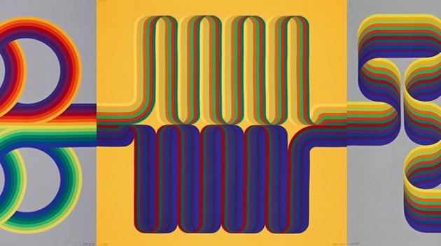 Работы Хулио Ле Парка на платках Hermès