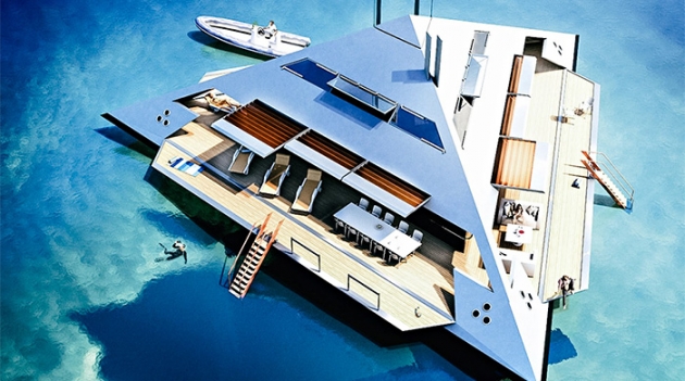 Проект яхты-пирамиды от лондонского архитектора