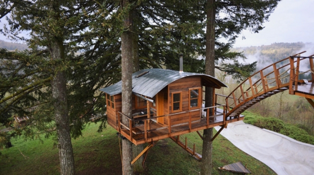 О высоком: дом на дереве со скейт-пулом в придачу