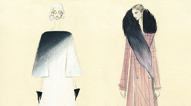 Эскизы коллаборации Ulyana Sergeenko и Saga Furs