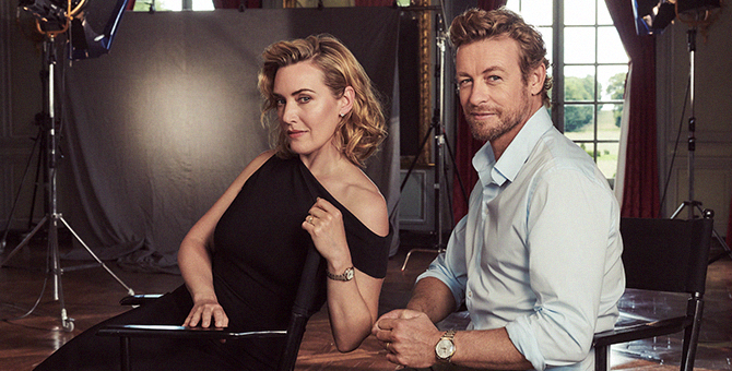 Кейт Уинслет и Саймон Бейкер представили парные часы из новой коллекции Longines