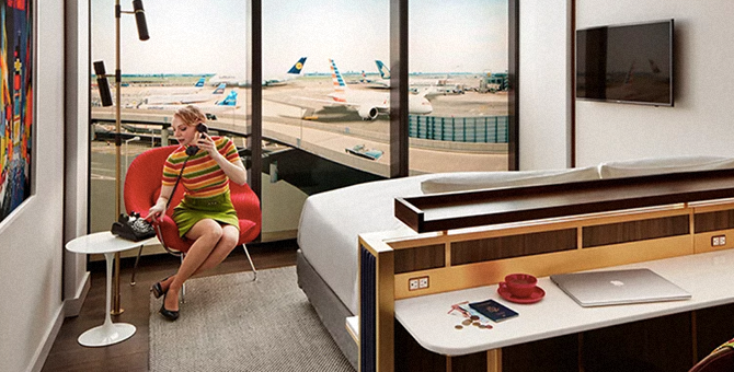 Как выглядит отель в терминале TWA нью-йоркского аэропорта Джона Кеннеди