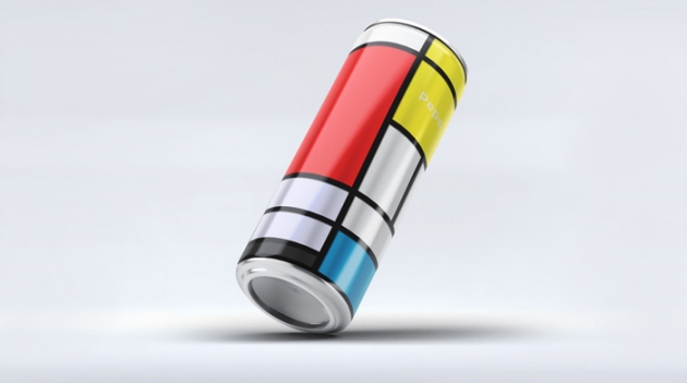 Банку Pepsi оформили в стиле Мондриана