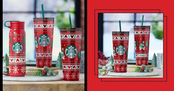 Starbucks и Disney представили новые праздничные стаканы