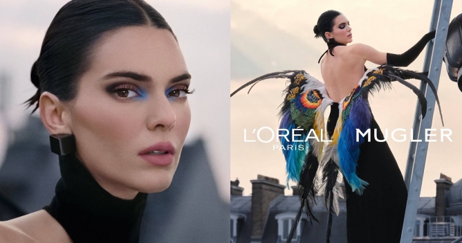 Кендалл Дженнер снялась в новой рекламной кампании L'Oréal x Mugler