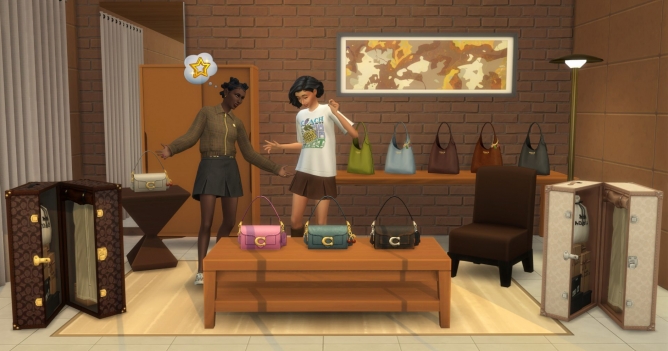 Бренд Coach выпустил коллекцию для The Sims 4
