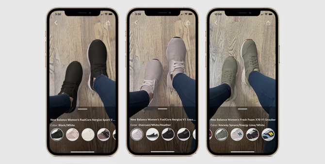Amazon запускает функцию виртуальной примерки обуви