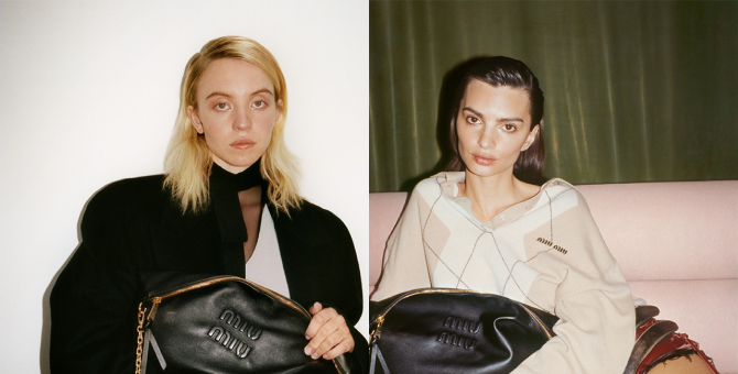 Эмили Ратаковски и Сидни Суини снялись в новой кампании Miu Miu