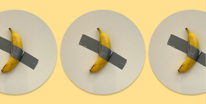 Дэмиен Херст сделал свою версию скульптуры-банана Маурицио Каттелана