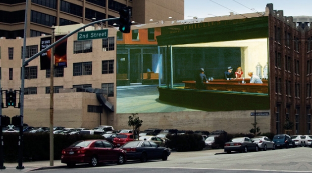 Картины американских художников на билбордах