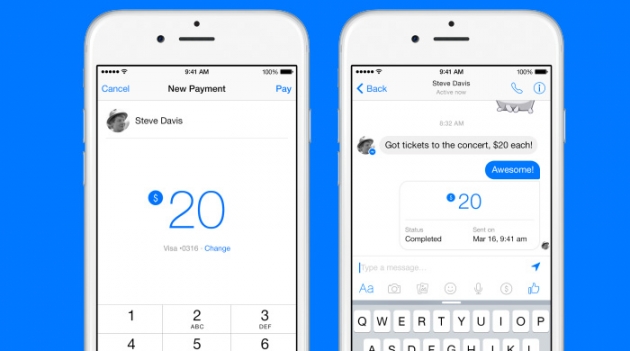 Через Facebook теперь можно переводить деньги