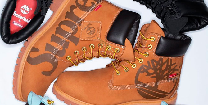 Timberland выпустил классические ботинки с логотипом Supreme