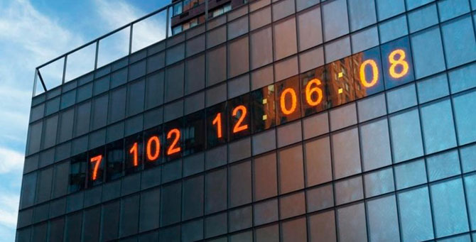 В Нью-Йорке появился таймер, отсчитывающий дни до климатического апокалипсиса