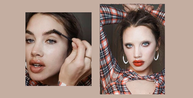 Исамайя Френч показала, как сделать макияж с обесцвеченными бровями