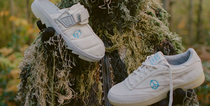 Reebok выпустил кроссовки и тапочки из смесового льна