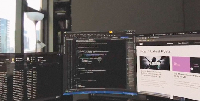 Facebook показала концепт рабочего места с виртуальными дисплеями