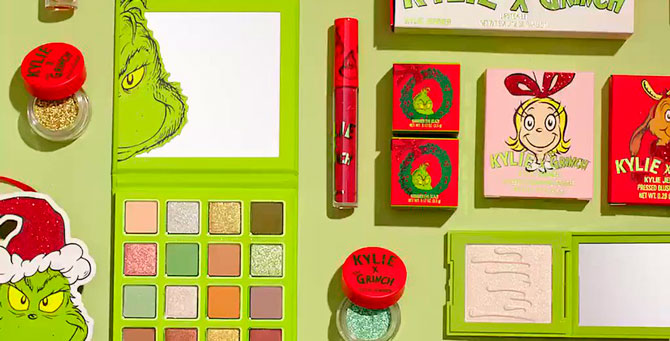 Кайли Дженнер посвятила коллекцию косметики Гринчу — похитителю Рождества