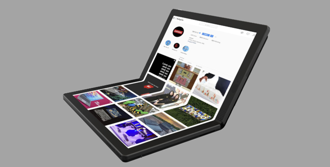 Lenovo показала первый в мире компьютер с гибким экраном