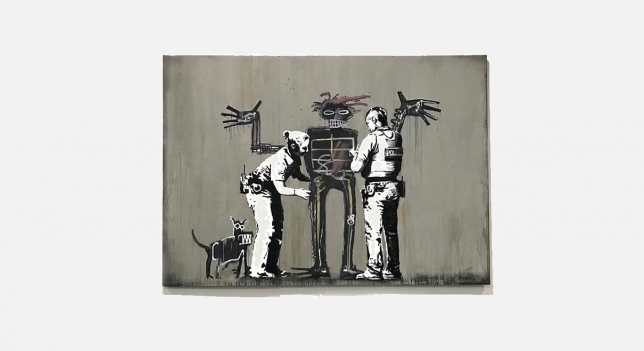 Бэнкси показал граффити, вдохновленное работами Жана-Мишеля Баскии