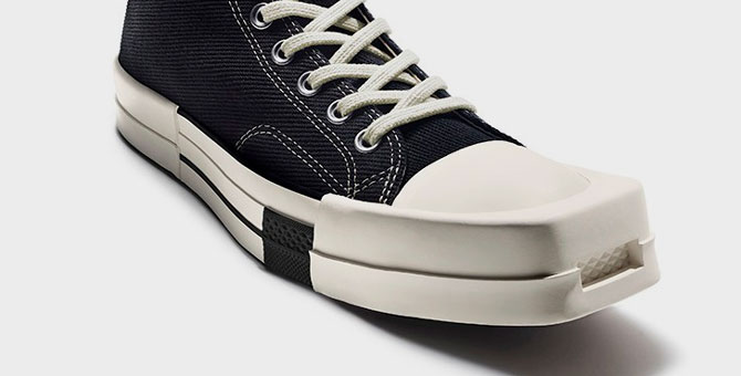 Рик Оуэнс и Converse выпустили кеды с квадратным носом