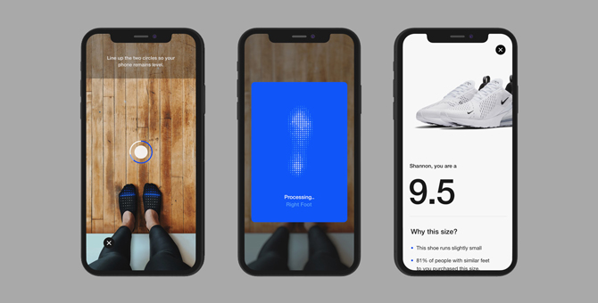 Приложение Nike определяет размер ноги с помощью новой функции