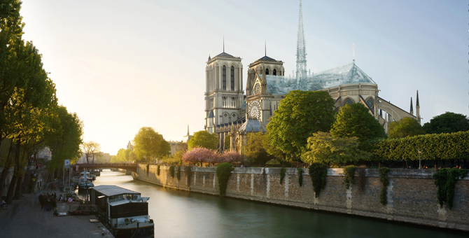 Как выглядит проект восстановления Нотр-Дама от архитектора Apple Store