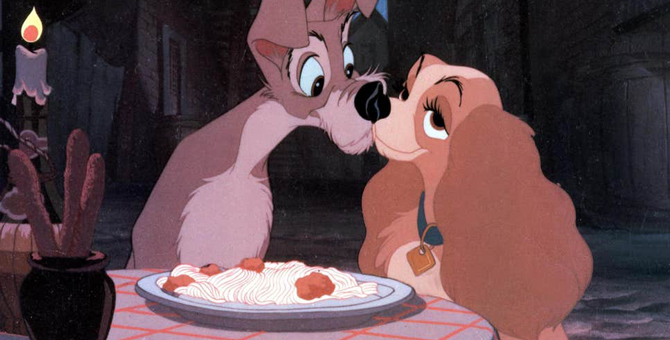 Студия Disney показала собак, играющих в «Леди и Бродяге»