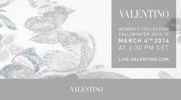 Прямая трансляция Valentino, осень-зима 2014
