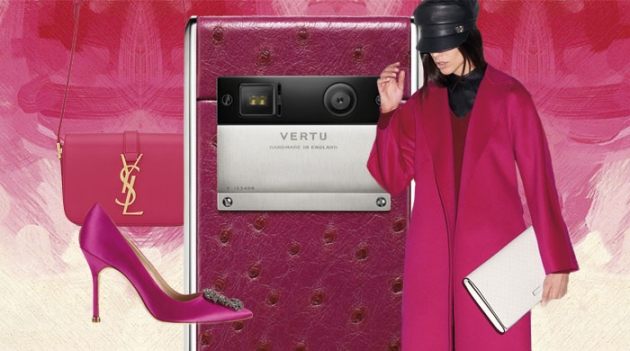 Семь цветов Vertu Aster: Raspberry Ostrich