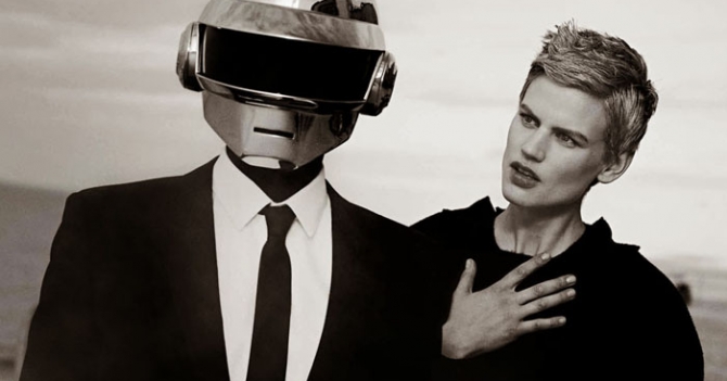 Daft Punk и Саския де Брау в съемке Питера Линдберга