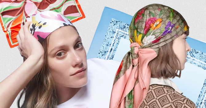 Где искать? 10+ классных платков, чтобы вязать на голову, шею и носить вместо топа