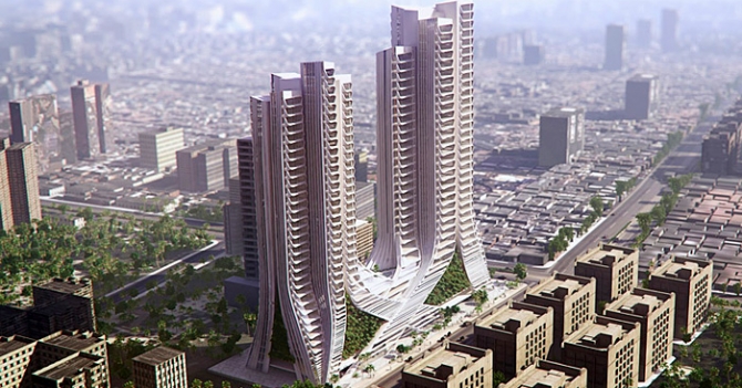 Башни-близнецы в Мумбае от датского бюро 3XN