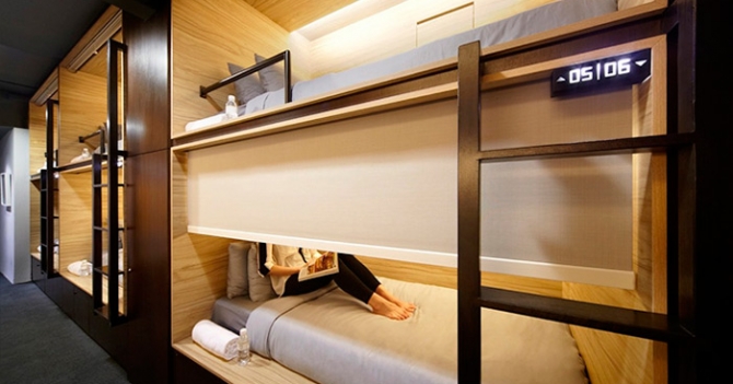 Капсульный бутик-отель The Pod в Сингапуре