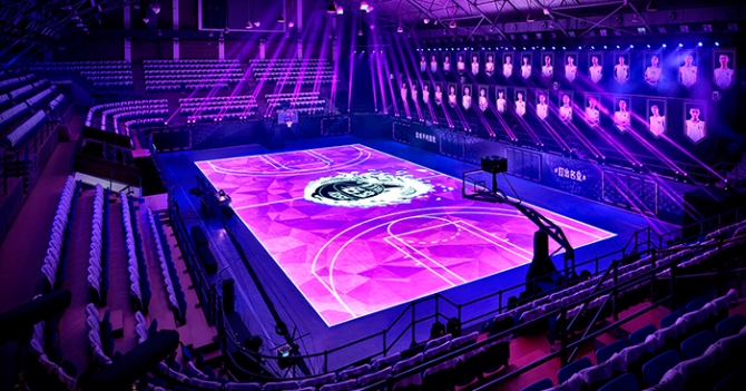 Интерактивная баскетбольная площадка House of Mamba в Шанхае