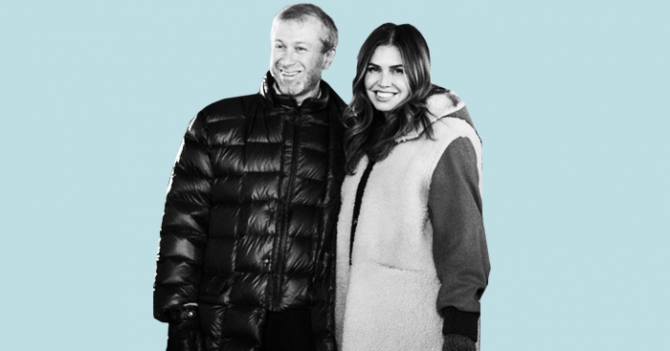 Роман Абрамович и Даша Жукова на открытии катка в Парке Горького