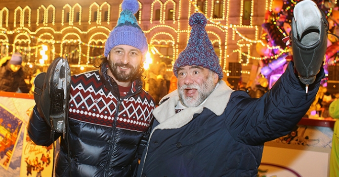 Открытие юбилейного ГУМ-катка на Красной площади