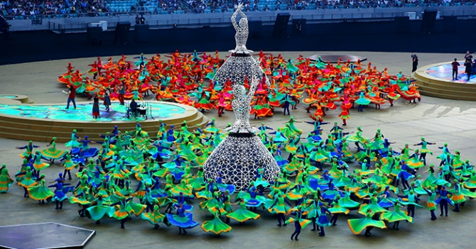 Церемония закрытия первых Европейских игр