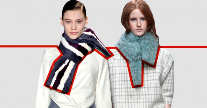 7 способов носить меховой шарф