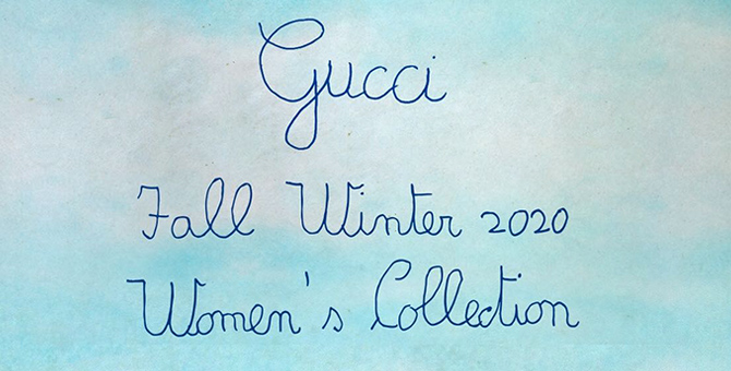 Онлайн-трансляция показа Gucci, коллекция осень-зима 2020