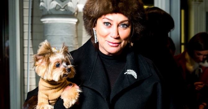 Алла Вербер на презентации проекта The Dog Walk в бутике Ralph Lauren