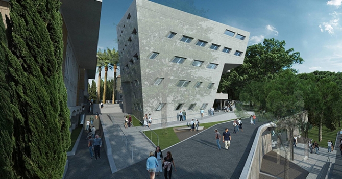 Здание Института Иссама Фареса в Бейруте от Захи Хадид