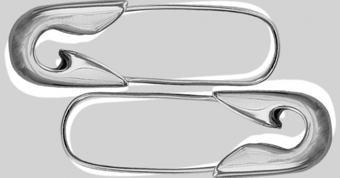 Объект желания: сережки-булавки Tom Binns