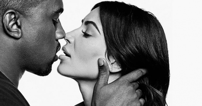 Ким Кардашьян и Канье Уэст в объективе Карла Лагерфельда