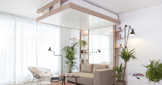 \"Летающая\" кровать BedUp от французских дизайнеров